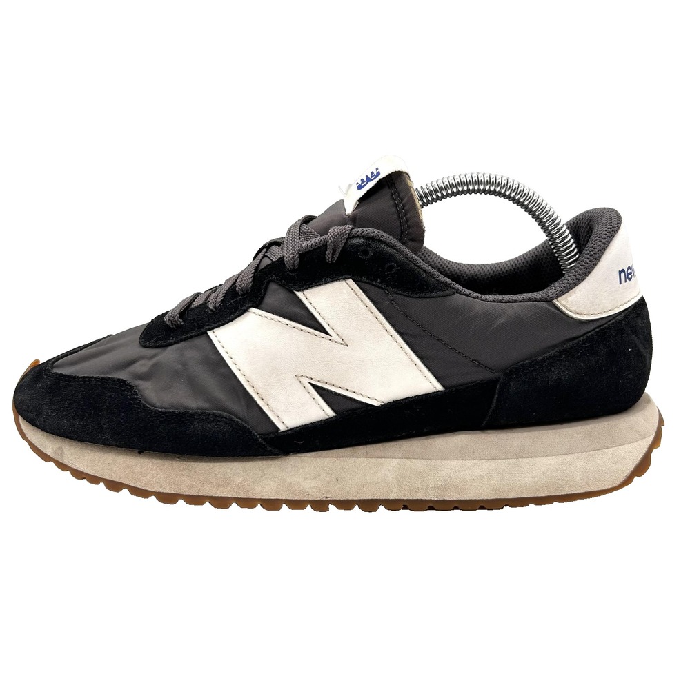 New Balance 237 Shoes Mens‎ Size 9 Black White Suede Nylon Retro Running MS237GA